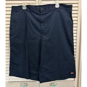 Dickies Chino Navy Shorts Mens Size 40 Pockets High Rise‎ Logo Work